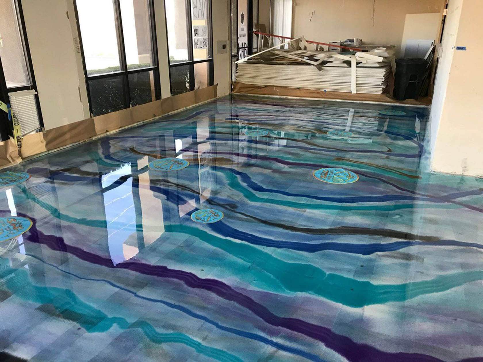 Наливные полы дома своими руками. Эпоксидный наливной пол Epoxy Floor 3d. Эпоксидный пол Teping 1155. Полы из Апраксиной смайлы. Эпоксидная смола полы.