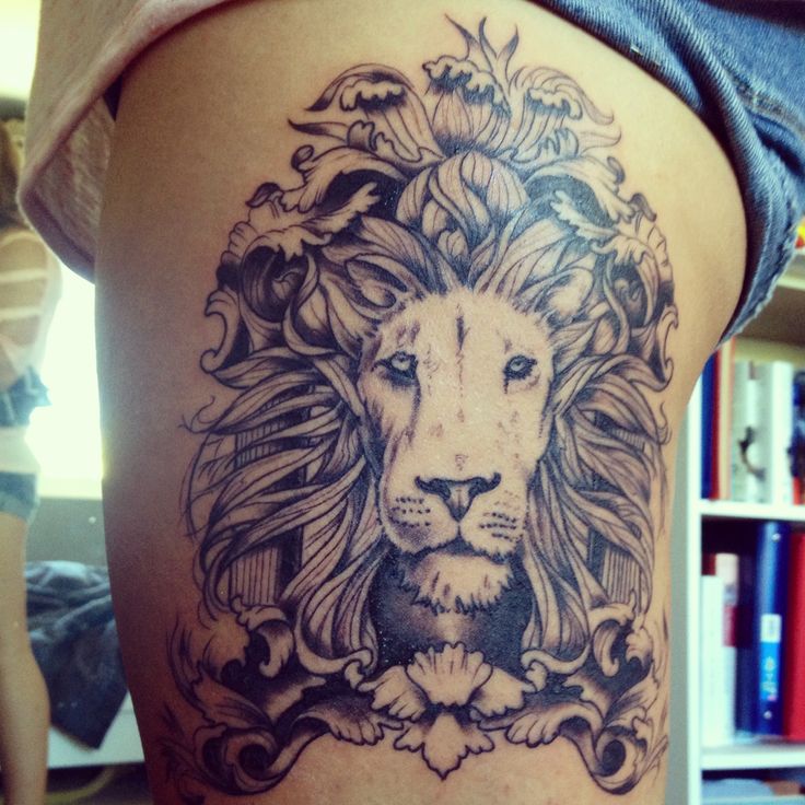 This image has an empty alt attribute; its file name is ea7f063d9bfb4409f465562173008a75-lion-images-leo-lion-tattoos.jpg