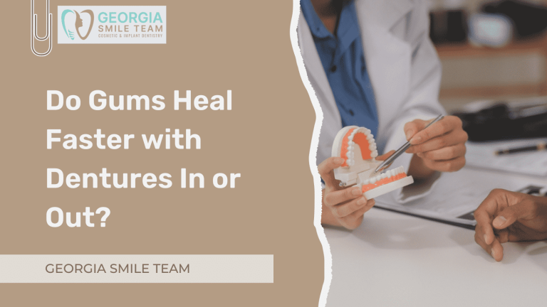 Do gums heal faster with gums in or out?