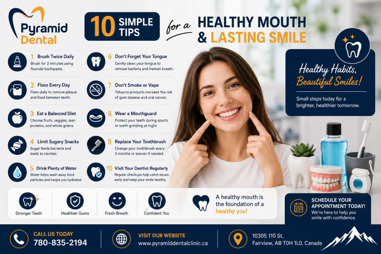 10 simple dental health tips for a healthy mouth and lasting smile